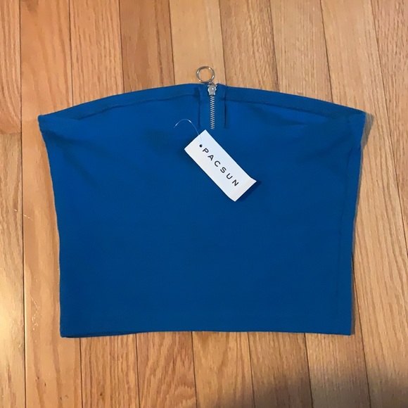 Pacsun zip-up tube top. - Picture 2 of 3